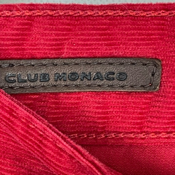 Club Monaco Ella Slim Straight Red Corduroy Jeans Low Rise 80’s - Picture 7 of 8